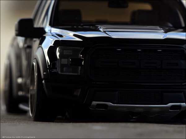 1:18 Tuning Ford F150 RAPTOR "BLACK BEAST EDITION" mit 24 Zoll BBS UNIKAT FELGEN