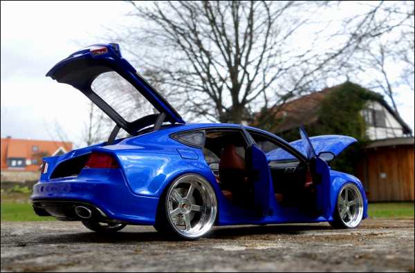 1:18 Audi RS7 C7 4G Sportback KengFai Performance - RS-BLUE - OZ Alufelgen