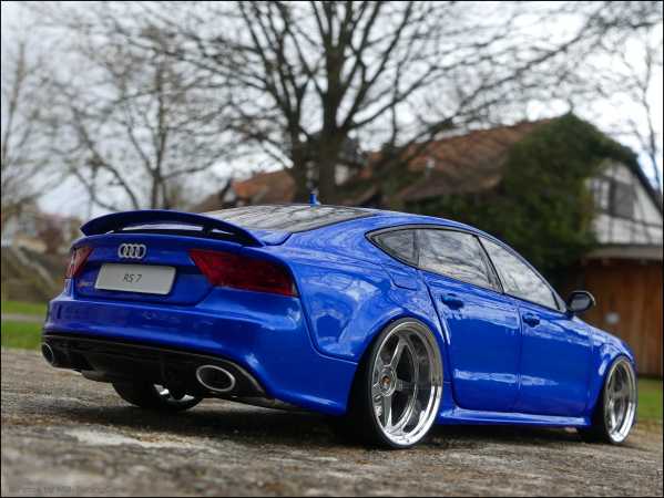 1:18 Audi RS7 C7 4G Sportback KengFai Performance - RS-BLUE - OZ Alufelgen