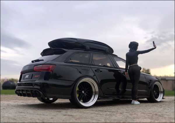 1:18 Audi ABT RS6 Roof Top Dachbox / Asia Blackline Exclusiv Car