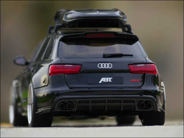 1:18 Audi ABT RS6 Roof Top Dachbox / Asia Blackline Exclusiv Car