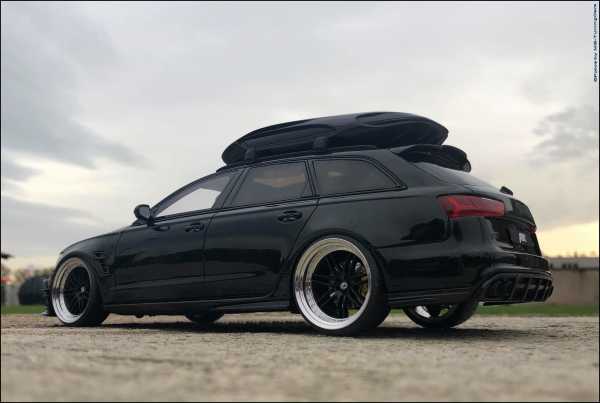 1:18 Audi ABT RS6 Roof Top Dachbox / Asia Blackline Exclusiv Car