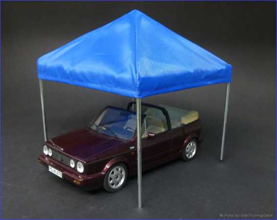 1:18 Alu-PVC Zelt - Pavillon [Blau]