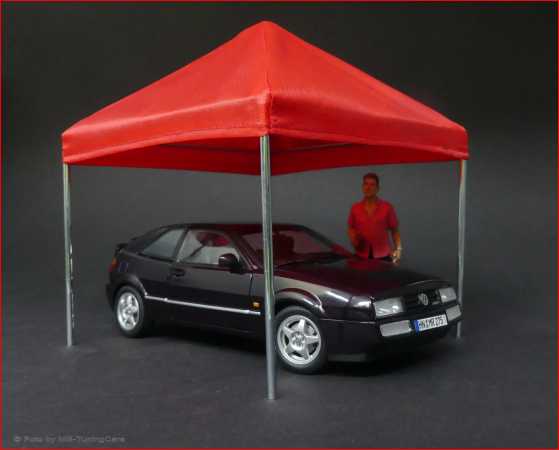 1:18 Alu-PVC Tent - Pavilion [Red]