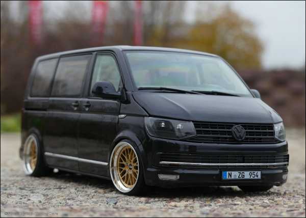 1:18 VW T6 Multivan 2016 mit BBS ALUFELGEN inkl. PVC Vitrine