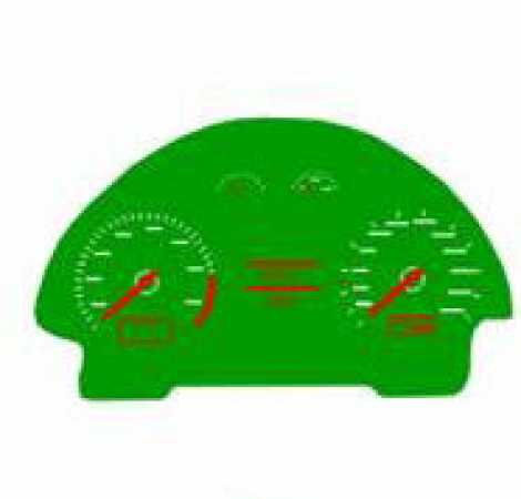 Audi TT Bj. 97 Tachofolie - Green -